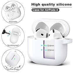 R-fun for Airpods 4th Case Cover with Cleaner