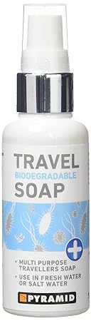 Pyramid Mehrzweckseife für Reisen, biologisch abbaubar, für Reisen, Camping, Rucksackreisen, 60 ml