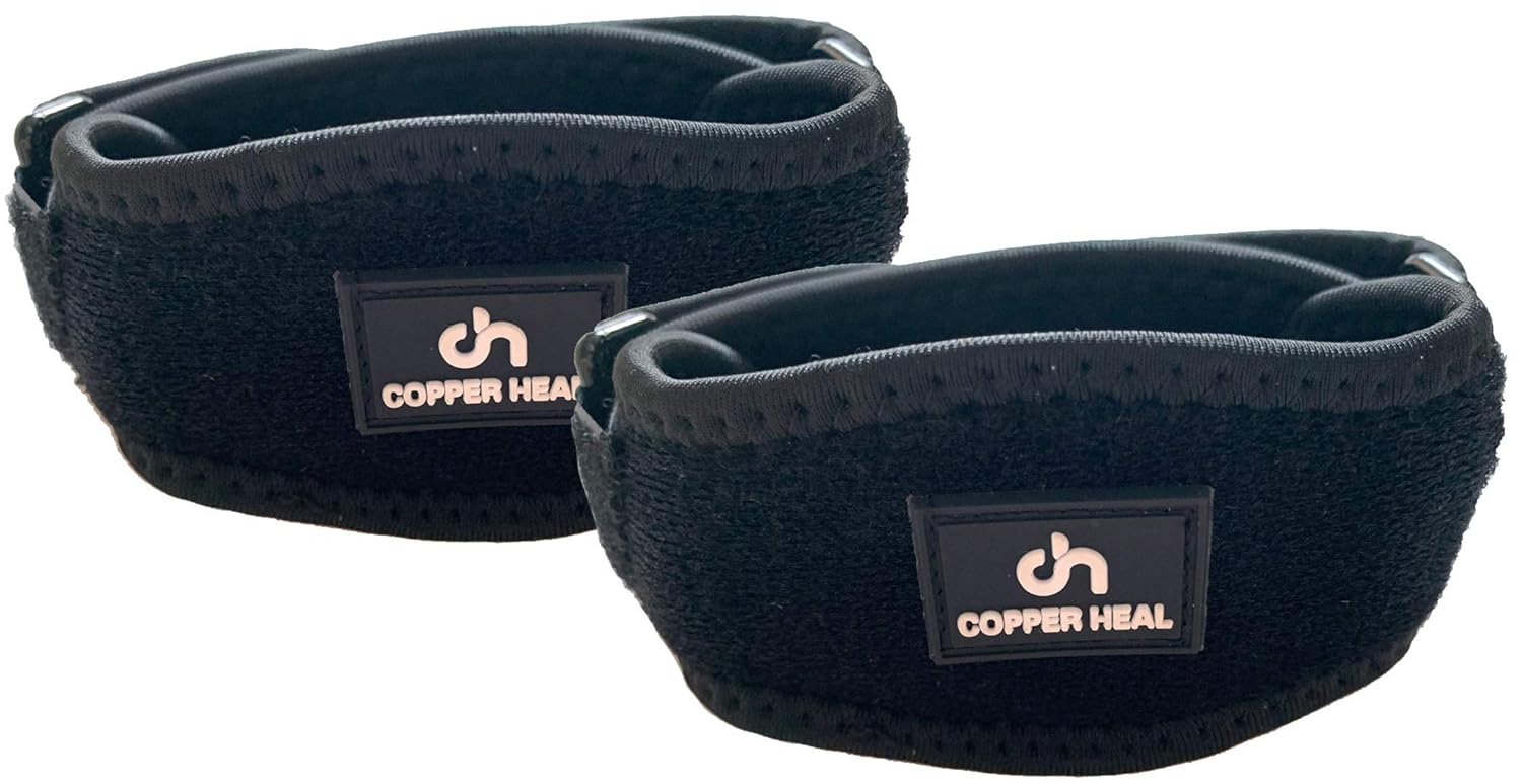 COPPER HEAL Elbow Brace (PAIR) - ADJUSTABLE Support & Medical Recovery from Tennis Elbow or Lateral Epicondylitis arm sleeves men nerve rennis workout pads softball: Industrial & Scientific
