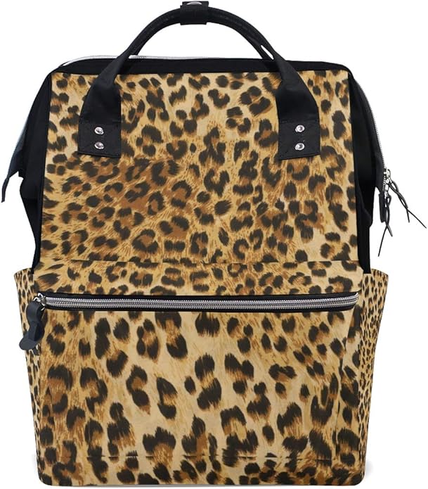 leopard print diaper backpack