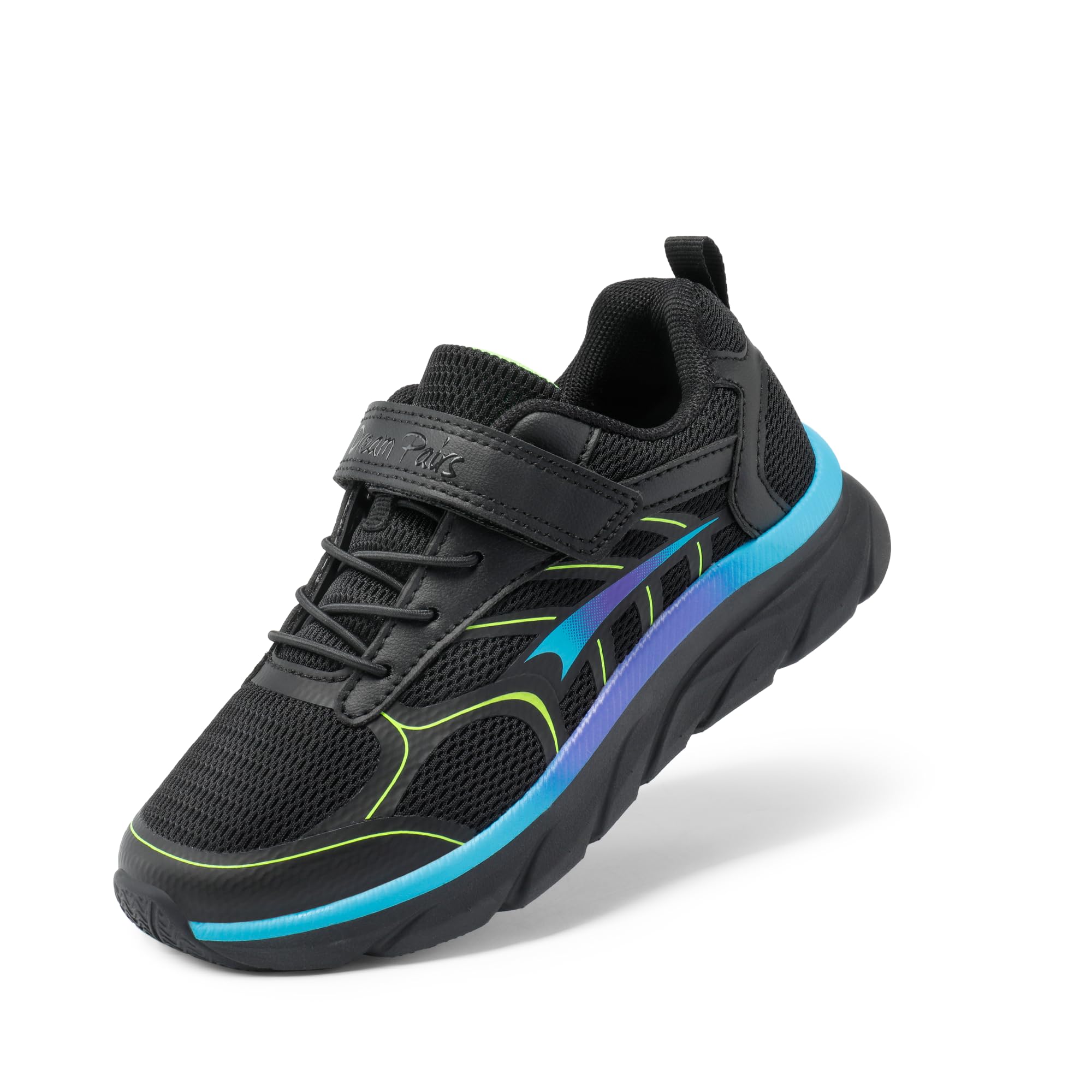 DREAM PAIRS Turnschuhe Jungen Mädchen Schuhe Kinder Sneaker Tennis Atmungsaktiv Laufschuhe Sportschuhe,Size 31,Schwarz/Blau,SDRS2326K