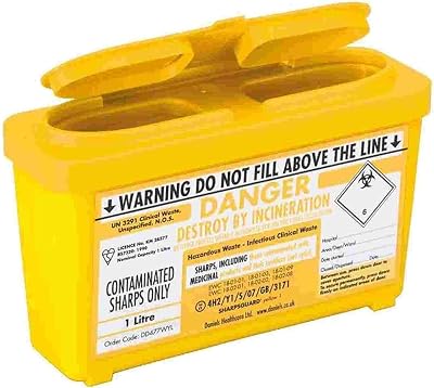 Sharpsguard Bin 1 Litre Yellow Pack of 2