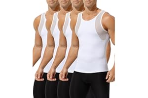 Casey Kevin Compression Shirt Men Slimming Muscle Men's Compression Tank Top Undershirts Hide Gynecomastia Moobs Shapewear