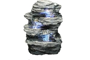 Hi-Line Gift Ltd Rock 4-Level Fountain , Gray