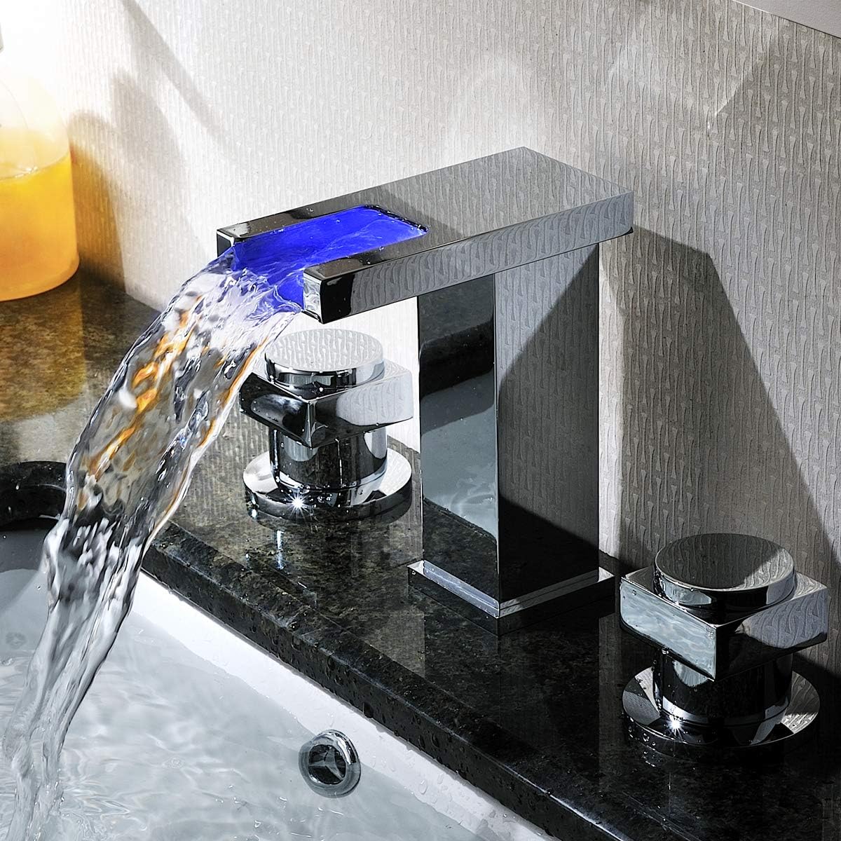 Sumerain S1339cm Double Handle Widespread Led Waterfall Bathroom