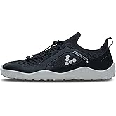 Vivobarefoot Primus Trail Knit FG Mens | Barefoot Trainers | Ultra-Lightweight Shoe | Build Strength, Balance & Mobility | Wide Fit Grounding Shoes | Flexible Obsidian/White