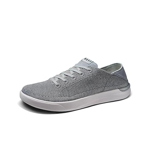 REEF Swellsole Neptune Mens Shoe, Lightweight & Breathable, Memory Foam Footbed, Fold Down Heel, Grey, 12
