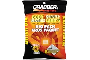 Grabber Warmers Adhesive Body Warmer | 8 Unit Value Pack, Tan