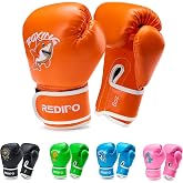 Redipo Kids Boxing Gloves, Youth Boxing Training Gloves for Kids 3-9 Year Boys and Girls, 4&amp;6OZ Fighting Gloves, Punching Bag Kickboxing Thai Mitts MMA Training Sparring Gloves