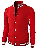H2H Mens Slim Fit Varsity Baseball Bomber Cotton