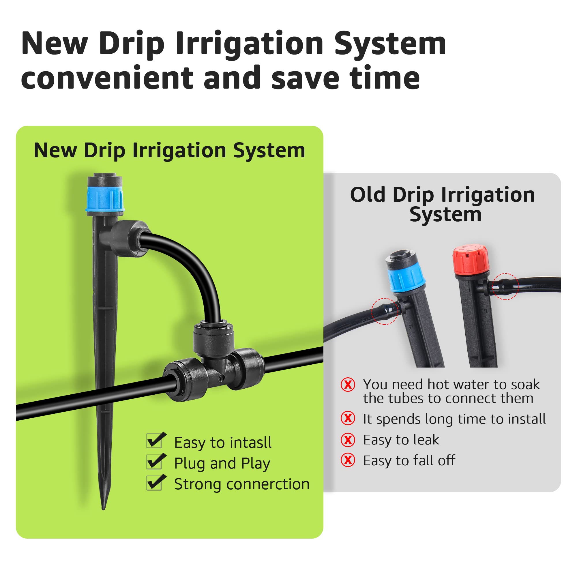 Mua MIXC Drip Irrigation Kit,Garden Plant Watering System with 100ft 1/ ...