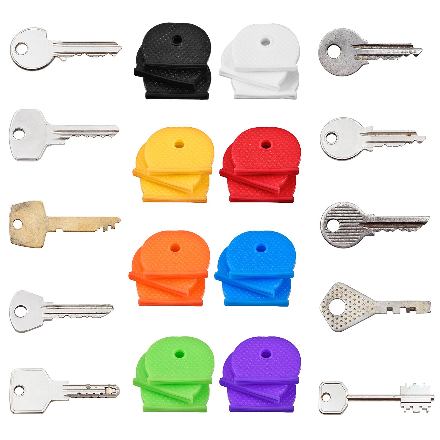 Key Hooks Home & Kitchen 1 Inch 1 Inch Shappy 32 Pieces Key Caps Covers