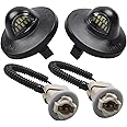 Sousery LED License Plate Light with Socket Wiring Harness Plugs Replaces Ford F150 F250 F350 F450 F550 Superduty Ranger Explorer Bronco Excursion Expedition,6500K White(2PCS)