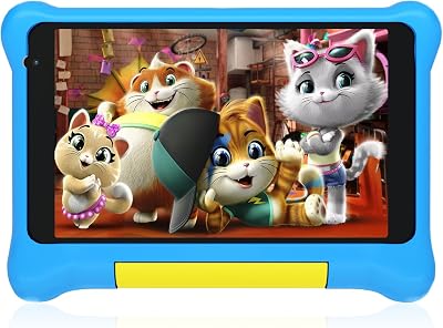 Byxsb Kids Tablet 7 Inch Android 13 Quad Core 32GB 5GB RAM Parental Case Blue