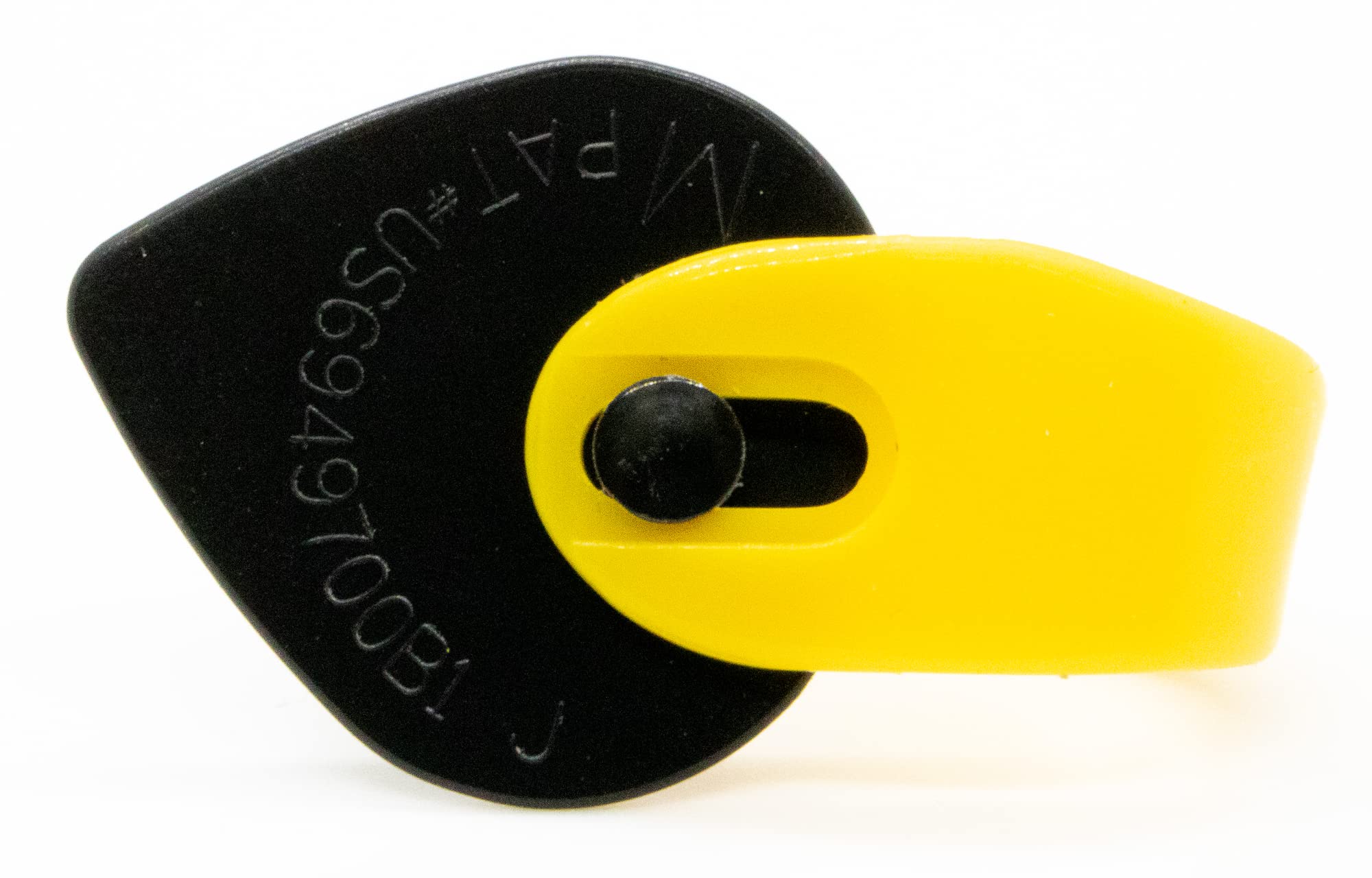 Fred Kelly Picks D5JB-M-3 Delrin Bumblebee Jazz Large Medium Guitar Pick,black/yellow