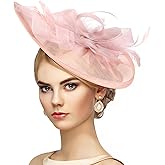 Zinniday 2026 Kentucky Hat for Women - Classic Victoria Derby Fascinator 1920s 50s Tea Party Hat with Hair Clip for Lady