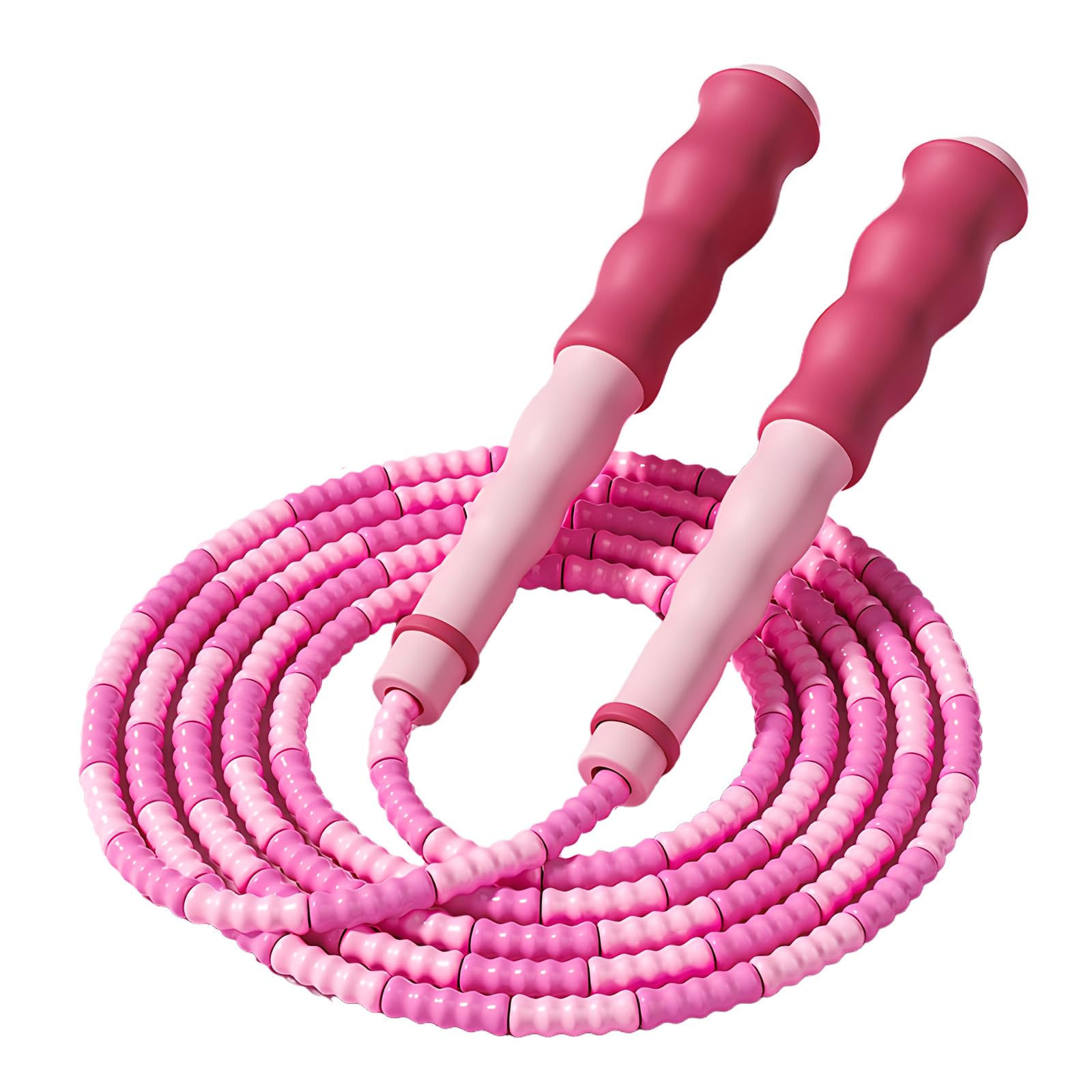 JYJLLM Jumpstart Your Fitness with our Beaded Skipping Rope - Perfect for Cardio and Endurance Training - Kids and Adults (Pink)
