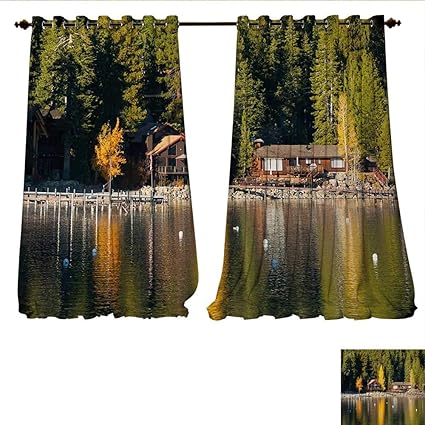 Amazon Com Window Curtain Fabric Carnelian Bay Photography Log