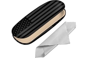 BHAHB Eyeglasses Case Hard Shell Protective Case for Glasses Eyeglass Box with Cleaning Cloth for Boys Men Man Cute Aesthetic