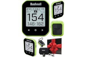 Bushnell Phantom 3 (Green) Slope Golf GPS Handheld Gift Box Bundle - Touchscreen, Auto Course, Hole Recognition & Auto-Prompt Score Entry with PlayBetter Wall Adapter & Protective Case
