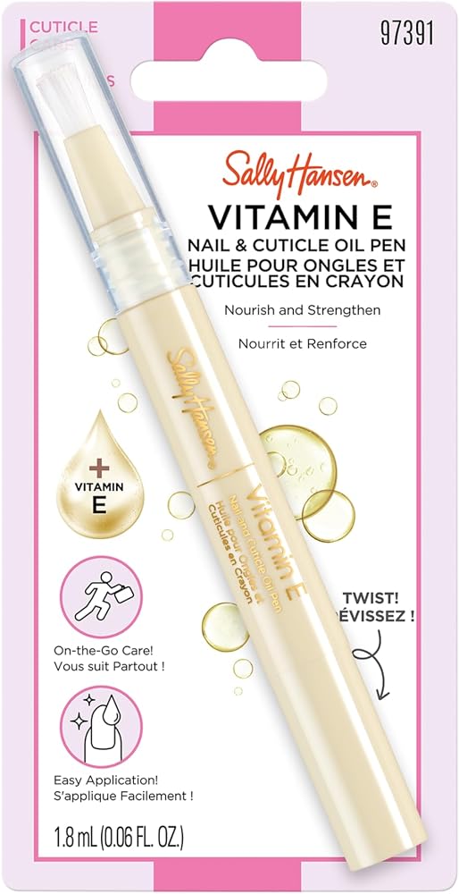 Sally Hansen Vitamin E Nail & Cuticle Treatment Pen | Hydrates and Conditions Dry Nails | Nourishing Formula with Apricot Oil
