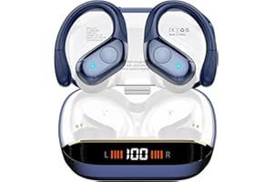 Wireless Earbuds, 75H Bluetooth 5.4 Headphones, Sport Wireless Earphones with 4 ENC Mic, Stereo Bass, IP7, Bluetooth Earbuds 