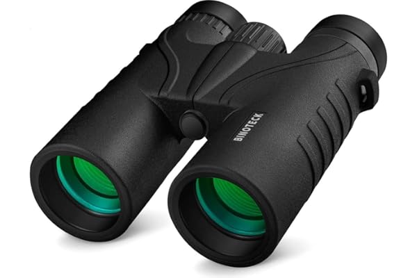 Binoteck 10x42 Binoculars for Adults - Professional HD Roof BAK4 Prism Lens Binoculars for Bird Watching, Hunting, Travel, Sports, Opera, Concert, with Carrying Bag (1.0 lbs)