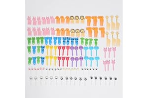 EULAPGOE 120 Pcs Kids Food Picks, Cute Animals Mini Food Fruit Fork Picks Cartoon Fruit Picks Toothpicks for Kids Children Lu