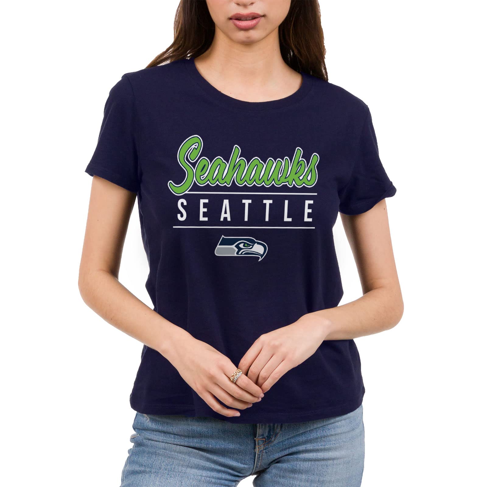 Junk Food Clothing x NFL - Seattle Seahawks - Fan Favorite - Women's Short Sleeve Fan T-Shirt - Size X-Large Image