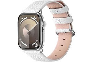 Fullmosa Compatible Apple Watch Band 49/45/44/42/41/40/38mm Premium Genuine Leather Replacement Strap, Compatible with Apple 