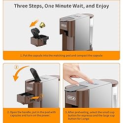 KOTLIE Multifunctional 4in1 Espresso Machine, 19Bar
