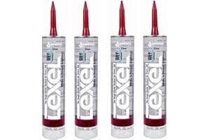 Sashco 13010 10.5oz Sashco Sealants Clear Lexel Adhesive Caulk, 10.5-Ounce - 4 Pack
