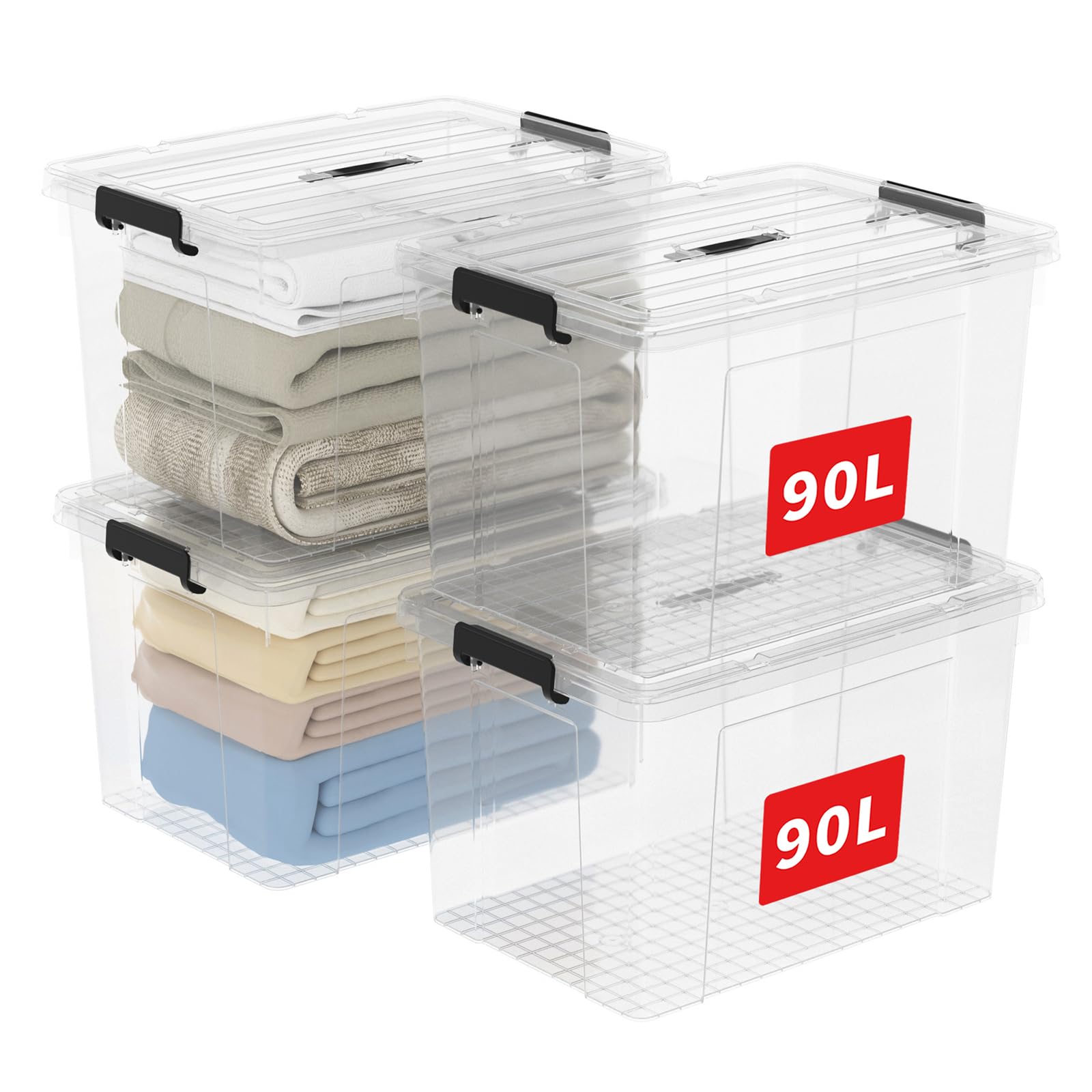 Cetomo Storage Bins on Handle, Storage Box, Plastic