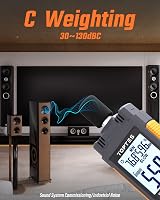 TopTes TS-501B Decibel Meter with A/C Weighting 30-130 dB Backlit LCD view 2