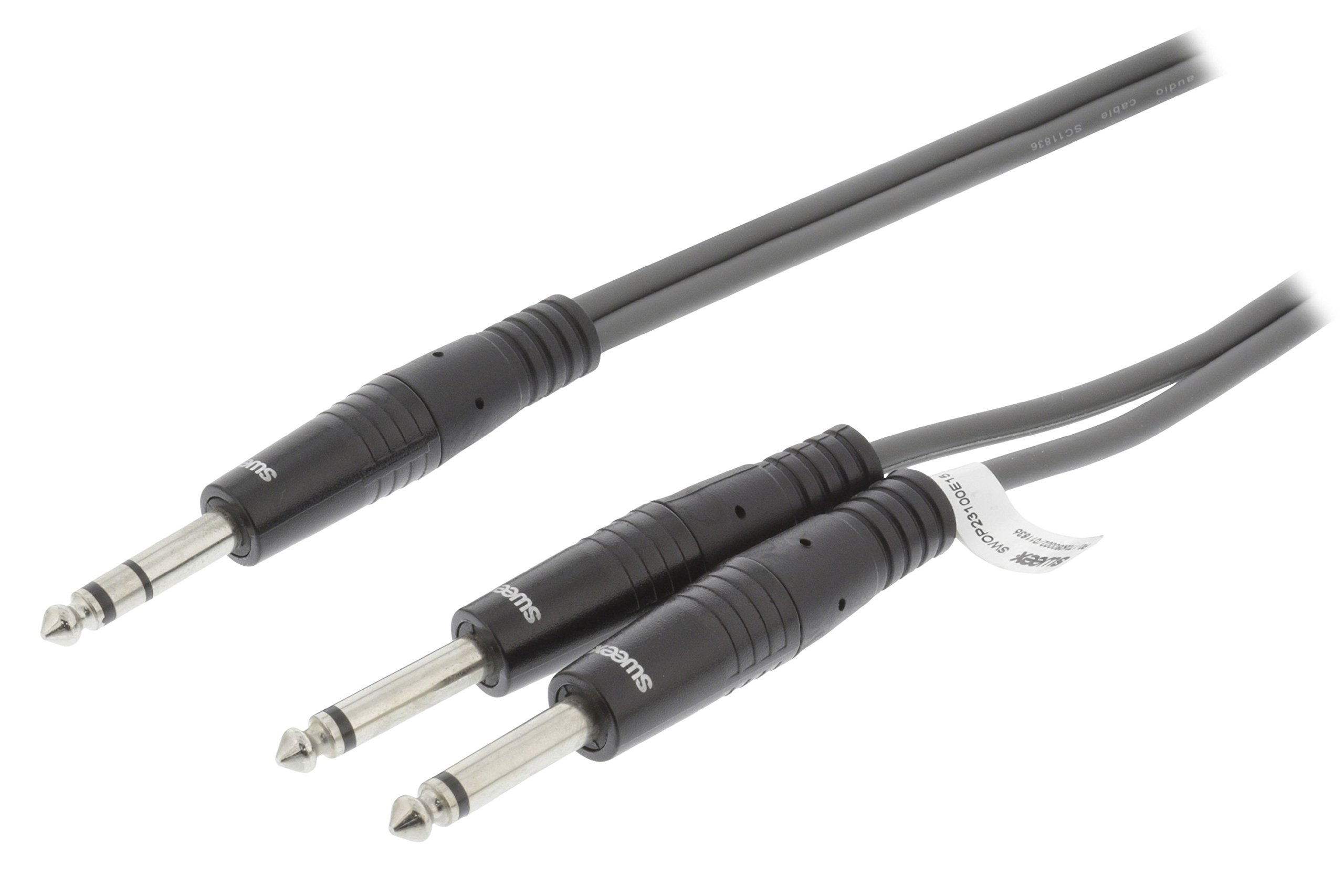 Sweex SWOP23100E50 5m 2 x 6.35mm 6.35mm Black Audio Cable