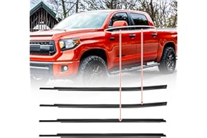 ACLONG Window Weatherstrip Moulding Trim Seal Belt Fit for Toyota Tundra Crewmax 2007-2019 Car Window Sweep Felt Seal Kit Replaces 68160-0C020 68210-0C020 68163-0C020 68164-0C020-4 Pieces Set