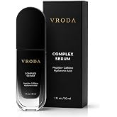 VRODA Peptide Serum for Face with Caffeine &amp; Hyaluronic Acid - Anti-Aging Wrinkle Reducer for Sensitive Skin, Fragrance-Free, Skin Firming and Depuffing, Vegan, 1 fl oz