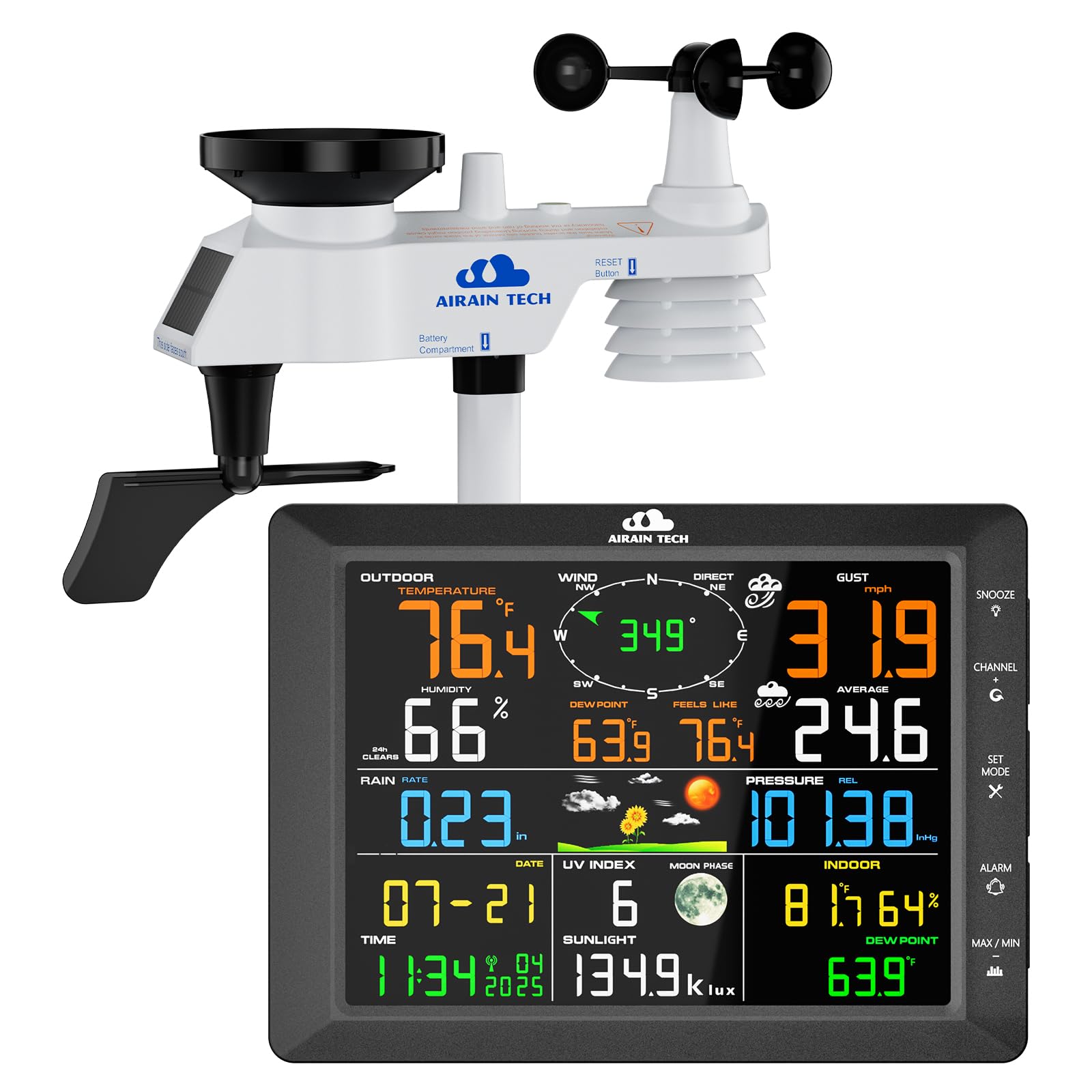 AIRAIN TECH 14-in-1 Wireless Weather Station with