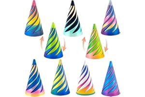 LYZBBSOY 9 Packs Impossible Cone,Spiral Cone Fidget Toy Impossible Pyramid Passthrough Toy,3D Printed Spiral Cone Fidget Toy,Mini Vortex Thread Illusion Desktop Deco Souvenir Gift for Anxiety Relaxing