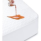RestGuard 100% Waterproof California King Mattress Protector, Breathable Viscose Cooling Bamboo 3D Air Fabric Mattress Cover,