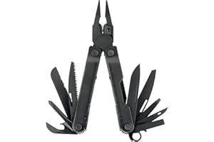 LEATHERMAN, Rebar Multitool with Premium Replaceable Wire Cutters and Saw, Black