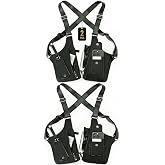 2 Pack Underarm Armpit Bag Men Women Anti-Theft Hidden Vest Travel Pouch | 85cm adjustable widened strap for even weight distribution, Water-resistant PU leather for festivals and daily errands