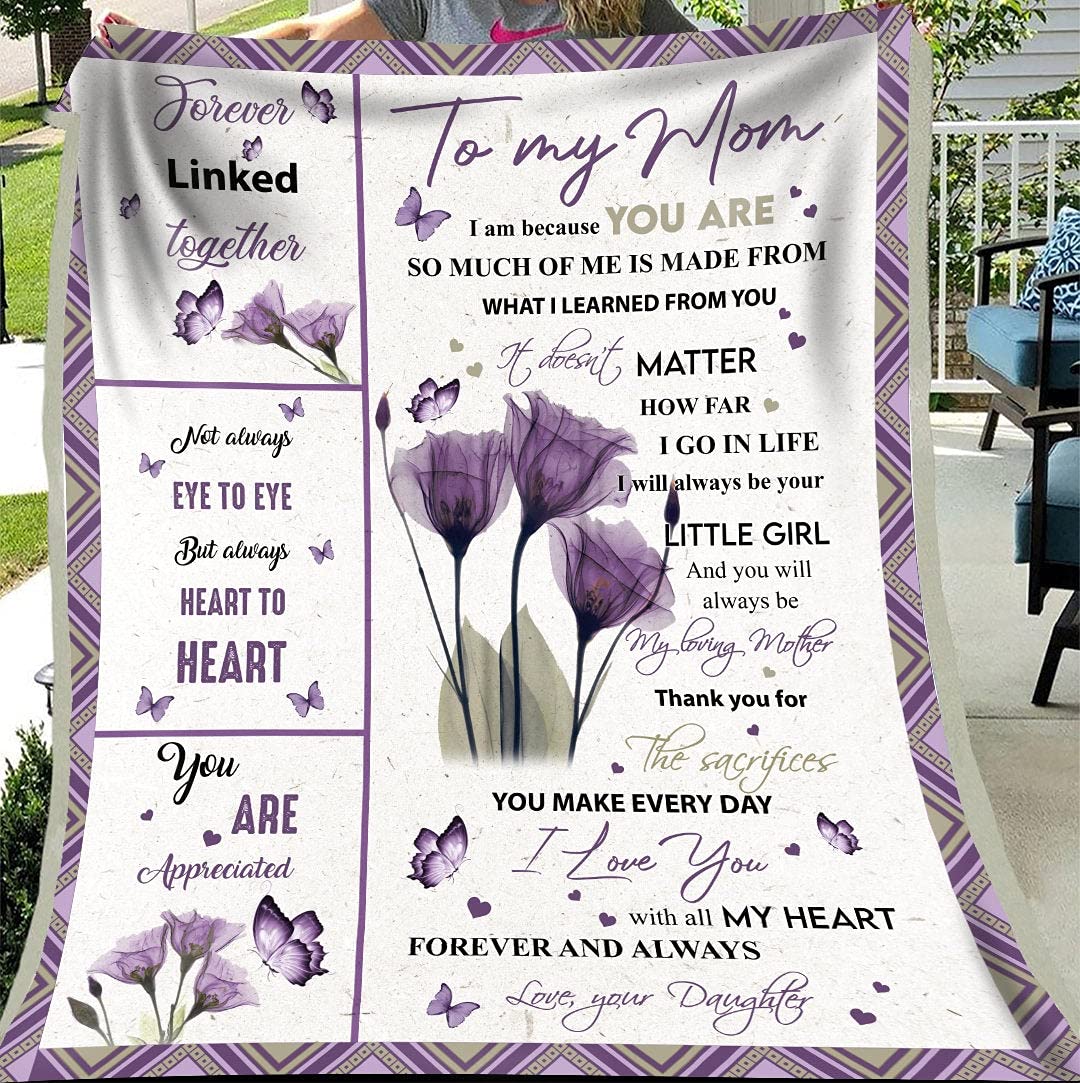 Mother & Daughter Forever Linked Together Blanket, Custom