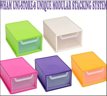New Calico Cream Wham Modular Drawer Stacking System Home Office
