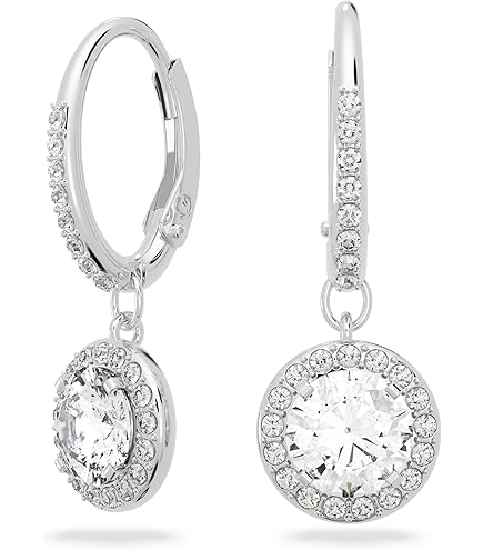 Amazon.com: Pendientes de botón Una Swarovski 5625535 corazón