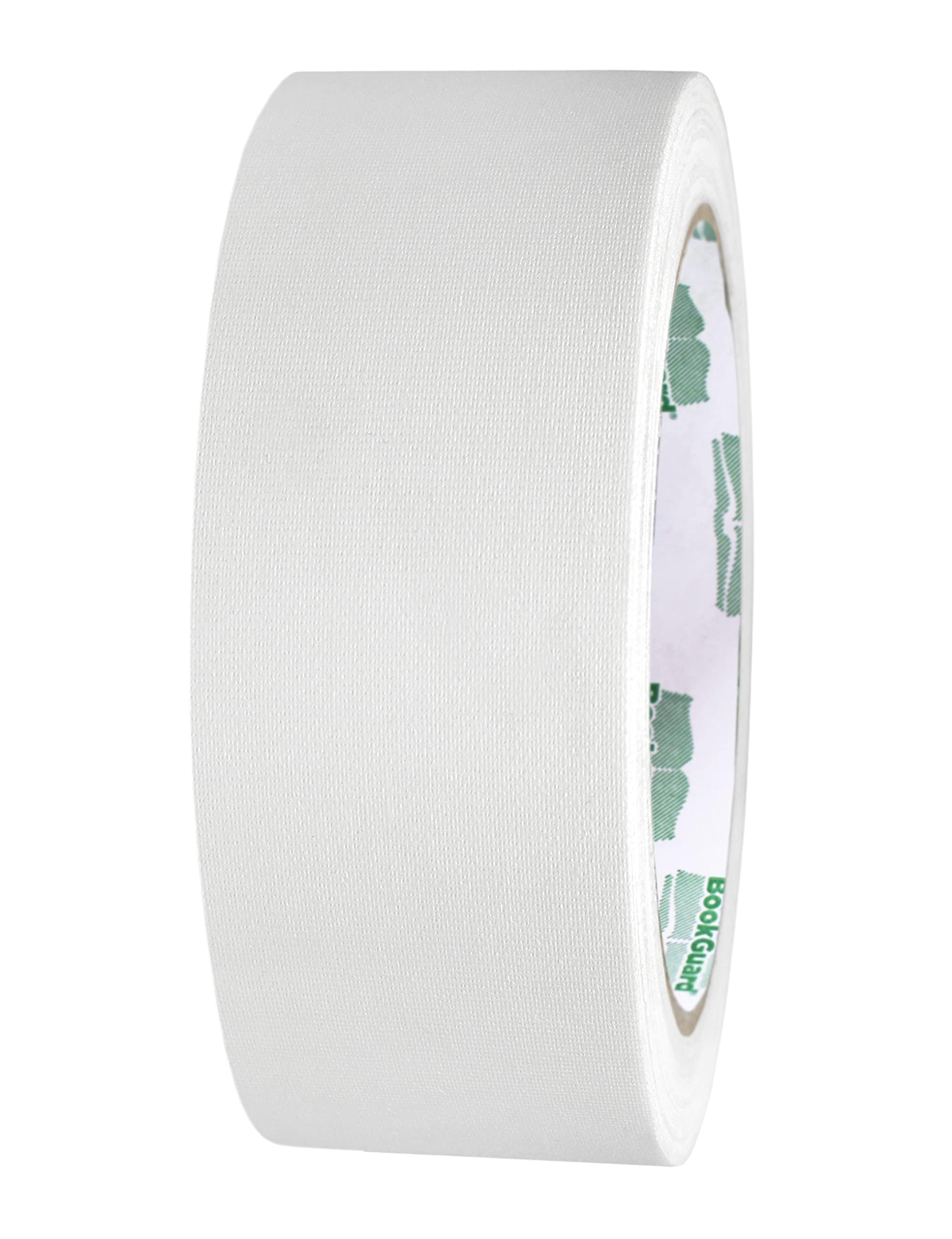 Bookguard 1-1/2" White Colored Premium-Cloth Book Binding Repair Tape | 15 Yard Roll Brand
