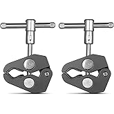 SmallRig 2 Pack Super Clamp w/1/4 and 3/8" Threads, Camera Clamps Clip Mount Crab Clamp for DSLR Cameras, Lights, Umbrellas, 