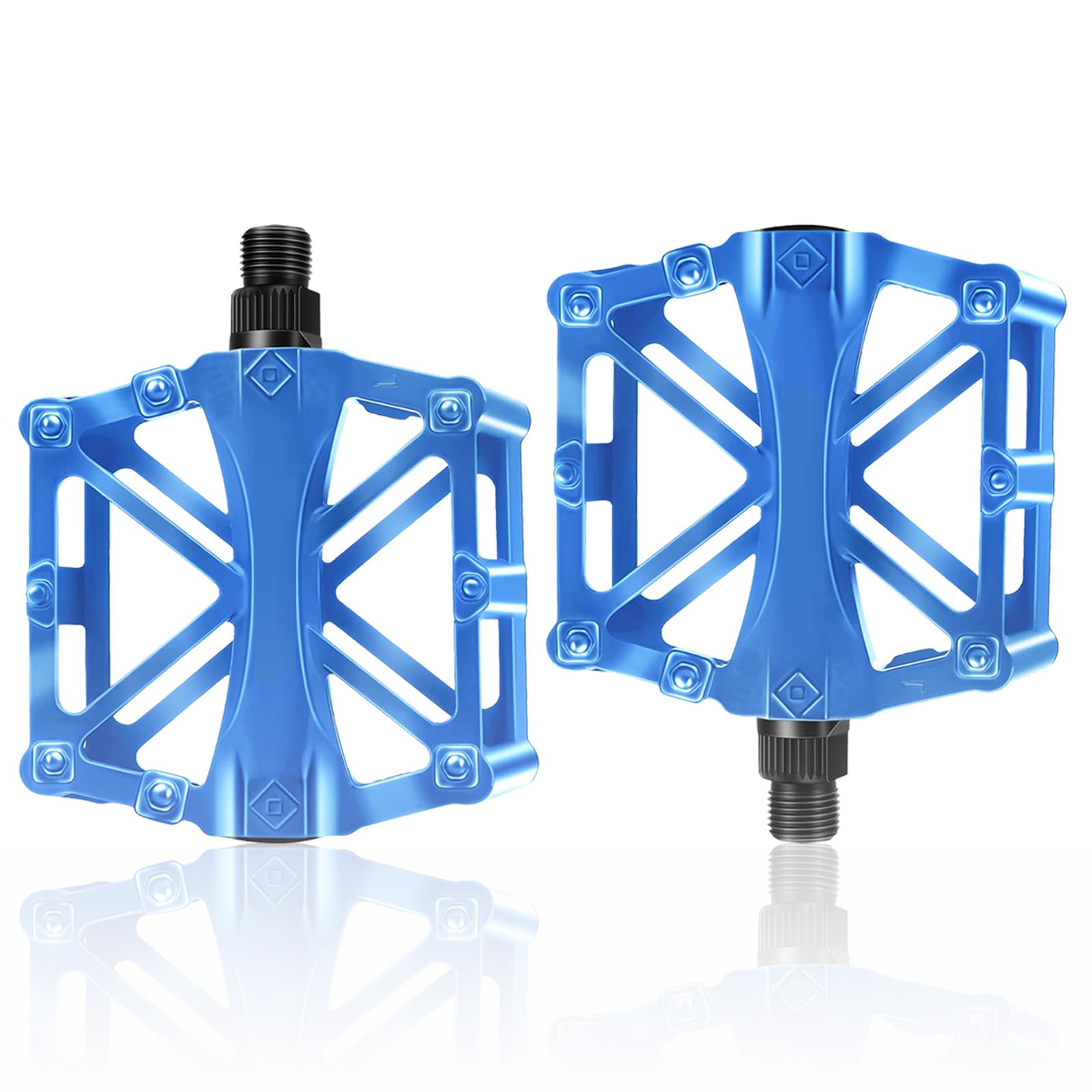 Winlauyet Bicycle Cycling Bike Pedals 9/16" With Sealed Anti-Slip Durable For Universal BMX Mountain Bike Road Bike Trekking Bike (Blue)