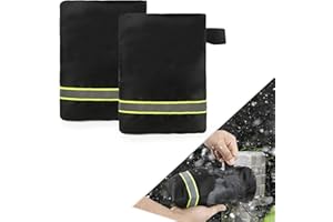 CARGEN Outdoor Faucet Cover for Winter - 8.6"x6.3" Faucet Insulation Bag for Winter Outdoor Freeze Protection with Green Reflective Strips 2PCS