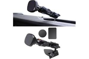 RERPRO Phone Mount MagSafe for 2018-2023 Jeep Wrangler JL 2/4 Door 4XE Gladiator JT Dash Cell Phone Holder Interior Accessories 360° Adjustable Dashboard Smart Phone Holder 1 Set Magnetic